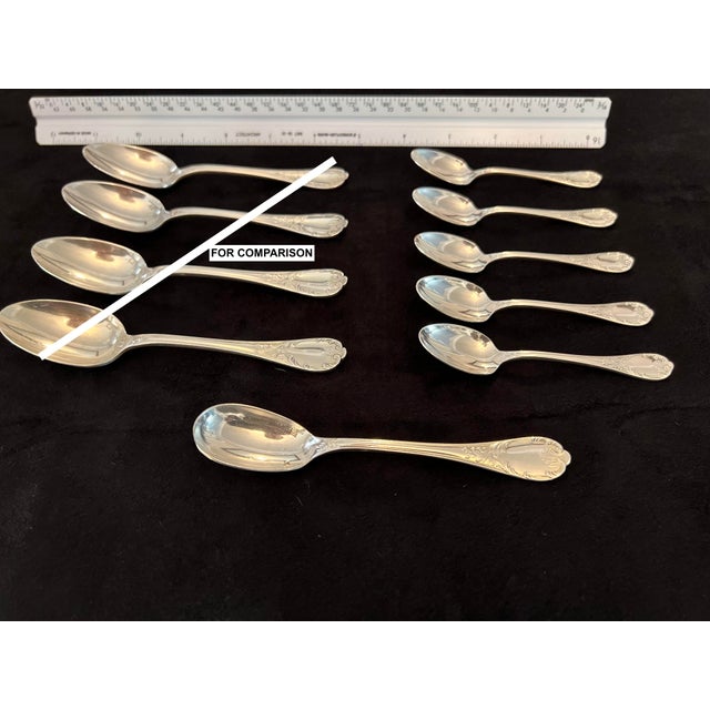 Silver Christofle Marly Silverplate Demitasse Spoons and 1 Sugar Spoon- 6 Pieces For Sale - Image 8 of 8
