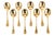 Set of 8 vermeil cream soup spoons in the revered Marly pattern by Christofle. Finely crafted and richly gold-plated,...