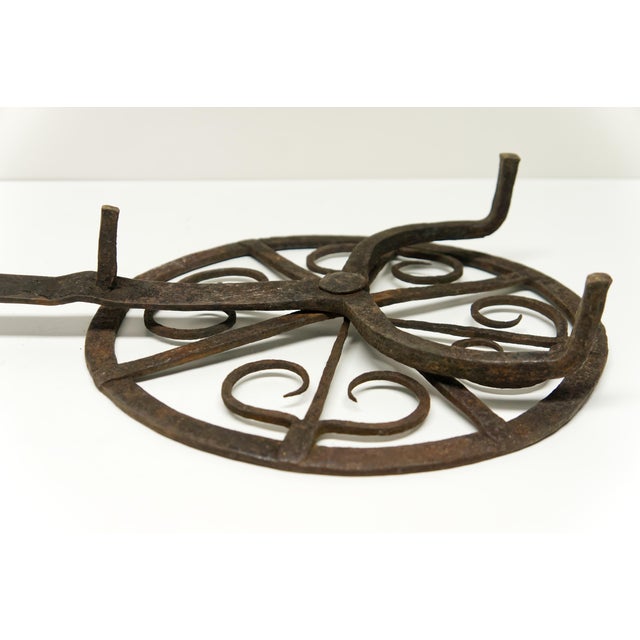 Late 18th Century Late 18th Century Forged Iron Rotating Trivet For Sale - Image 5 of 6