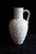 Vintage German Vase with Handle with Floral Relief Decor in White from Bay-Keramik, 1970s For Sale - Image 6 of 7