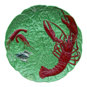 French Majolica Lobster Platter Choisy Le Roi Circa 1930