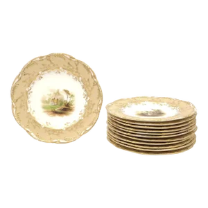 Set of 12 Dessert Plates, England Circa 1820