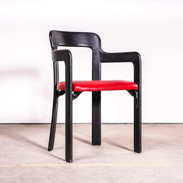 Wood Ebonised Upholstered Armchair by Bruno Rey, 1970s For Sale - Image 7 of 9