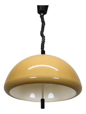 Mid-Century Adjustable Plastic Pendant Lamp attributed to Meblo Guzzini, Italy, 1970s