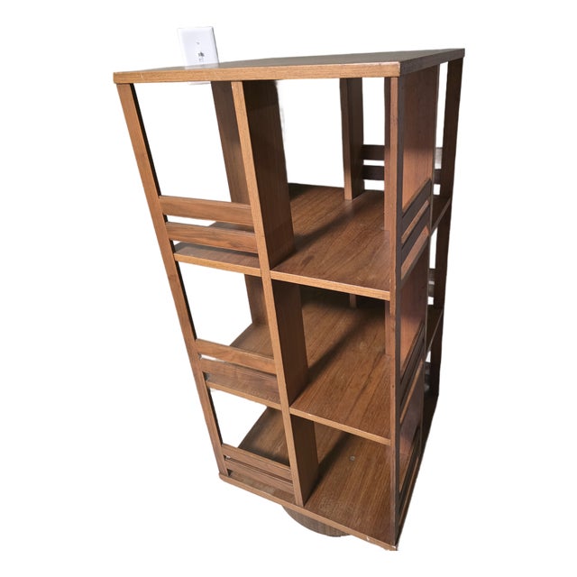 Mid-Century Modern Scandinavia Revolving Bookcase For Sale