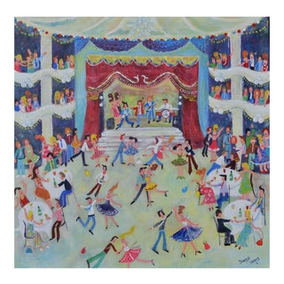 Therese James Saturday Night, Contemporary Figurative Painting 2015 For Sale