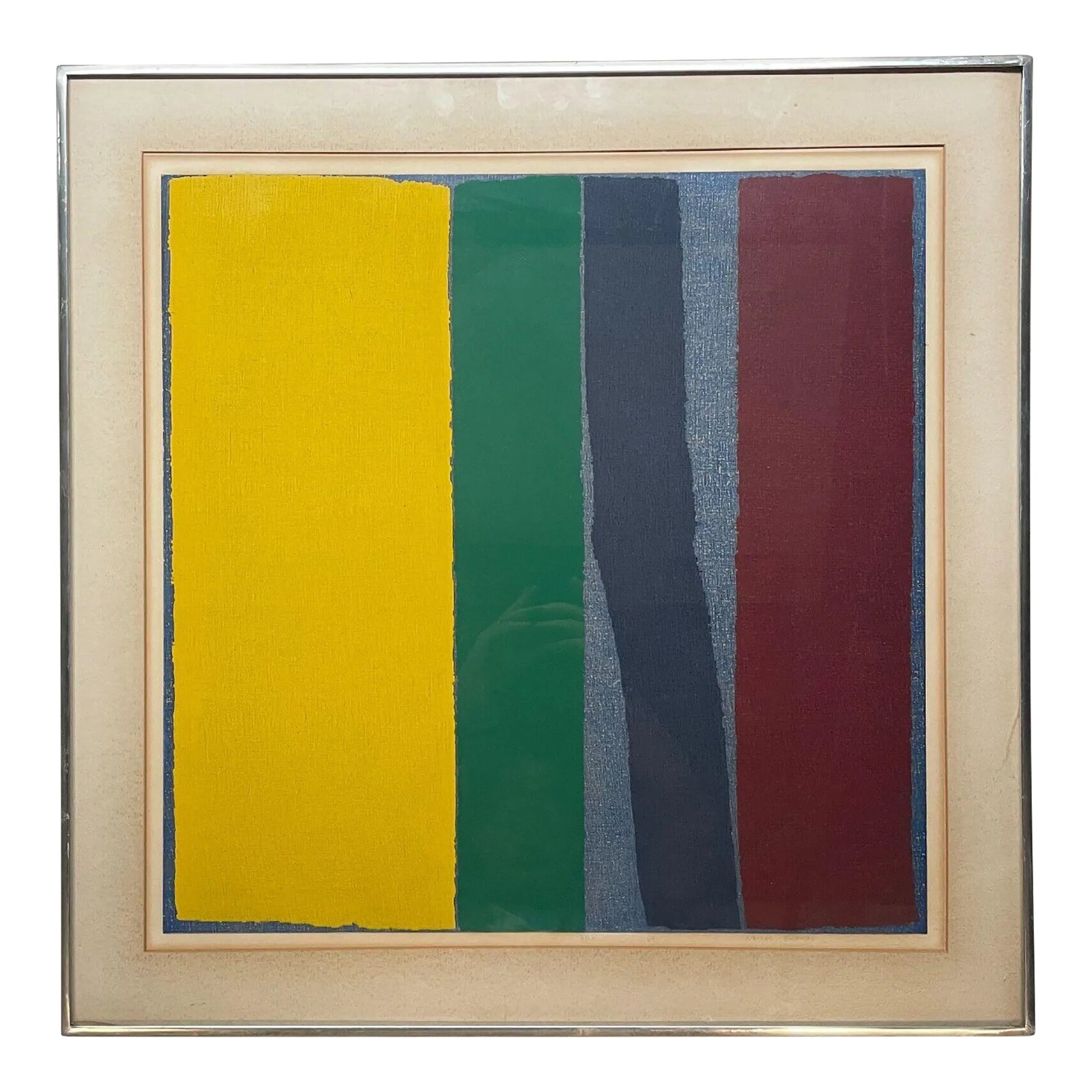 1969 Natvar Bhavsar Color Field Abstract Screenprint - Listed Indian ...