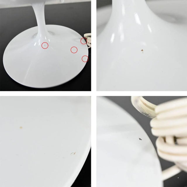 1960s Mid Century Modern Table Lamp Stemlite by Bill Curry for Design Line With Opaque White Glass Ball Shade For Sale - Image 11 of 13