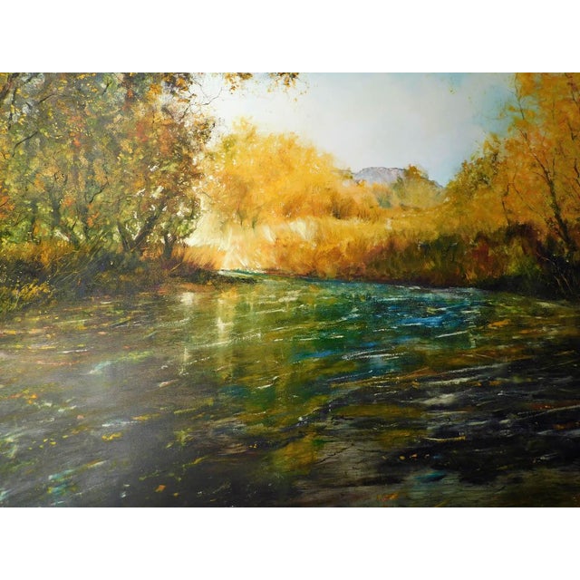 Impressionist Dave Iles Autumn Out West on Canvas Hand Signed Original Painting on Canvas For Sale - Image 3 of 8