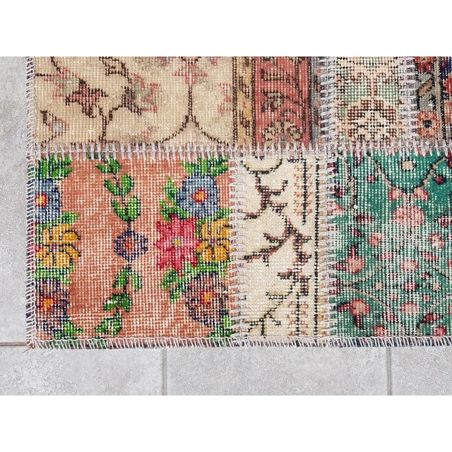 1960s Mid 20th Century Bohemian Oushak Wool Runner Rug For Sale - Image 5 of 10