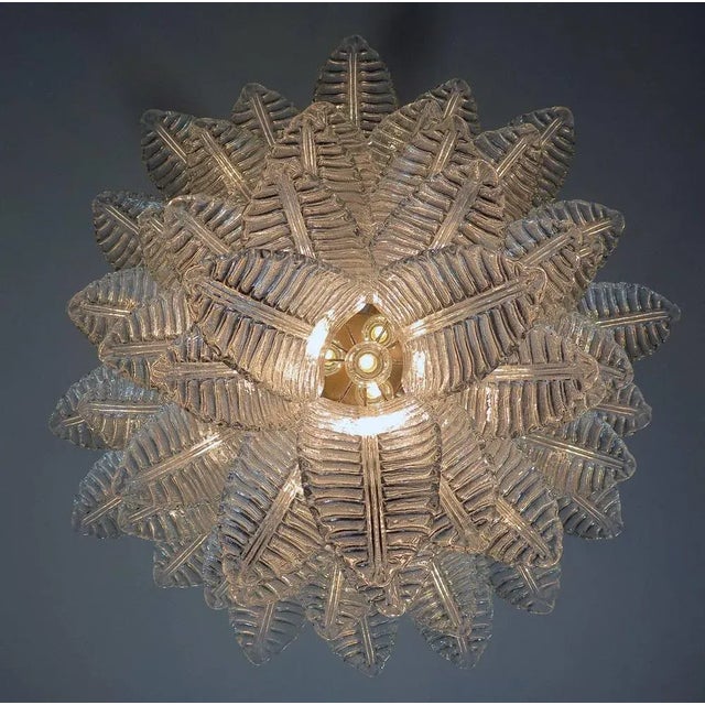 Italian Chandelier with Leaves from Barovier & Toso For Sale - Image 4 of 11