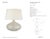 AERIN by Visual Comfort Signature Rana Medium Wide Table Lamp in Bone Craquelure with Linen Shade Designer: AERIN Height:...