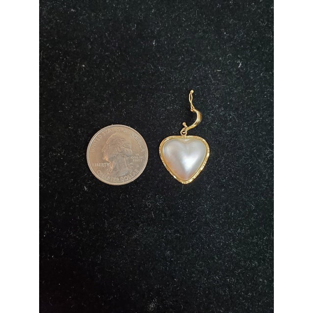 Mother of Pearl Heart Shaped Necklace For Sale - Image 4 of 8