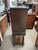Brown Antique 1920's Hand Carved Walnut Bar Cabinet, Jacobean Revival, Refinished For Sale - Image 8 of 10