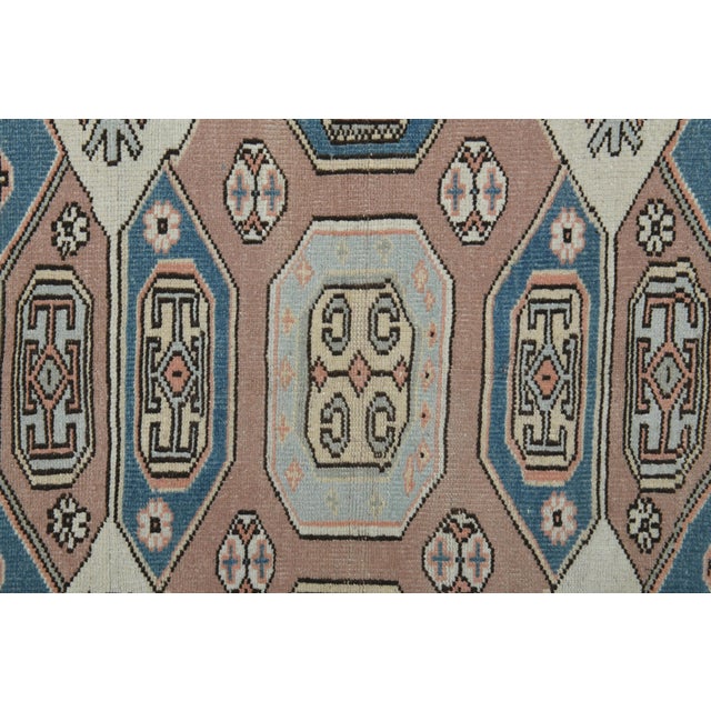 1970s Vintage Turkish Handmade Wool & Cotton Beige Area Rug For Sale - Image 11 of 11