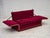 Wood Danish 2-Seater Drop Arm Spanish Sofa in Red Furniture Velour, 1970s For Sale - Image 7 of 18