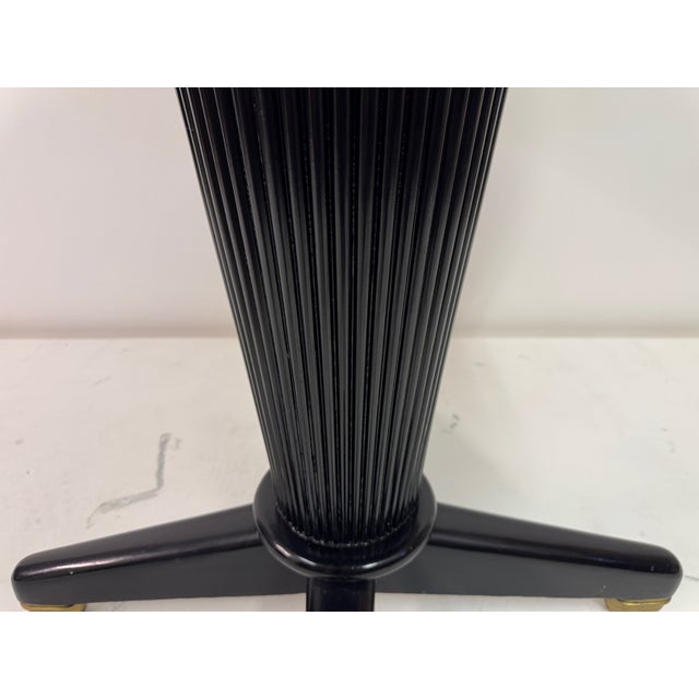 Mid-Century Modern Ebonised Centre Table with Verde Alpi Marble Top, Italy, 1950s For Sale - Image 3 of 13