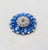 Vintage 1960s Signed Hobe Rhodium Plated Marquise Faux-Sapphire & Clear Rhinestone Brooch For Sale In Philadelphia - Image 6 of 6