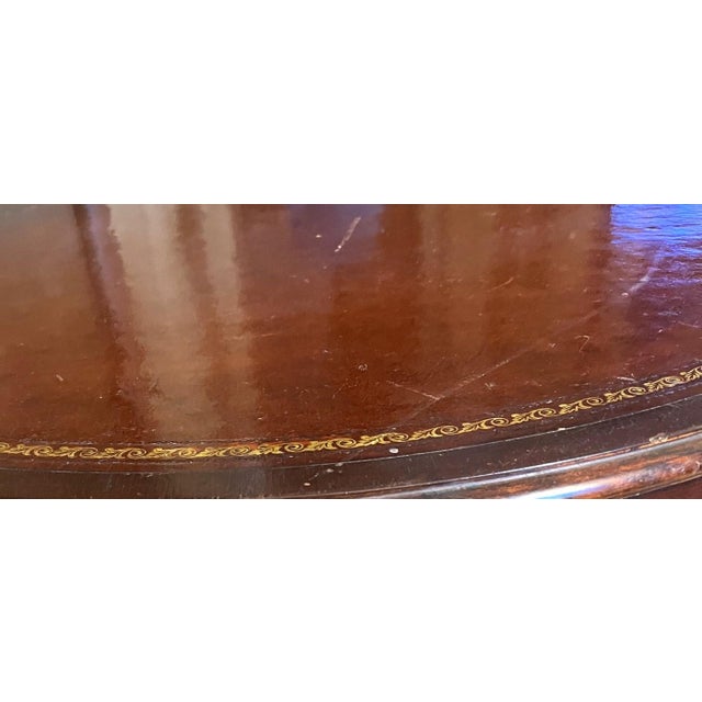 Book Drum Table With Drawers in the Style of Maitland Smith For Sale - Image 14 of 17