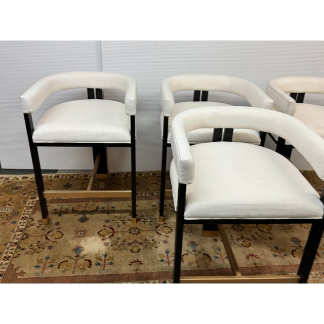 Worlds Away Cruise Counter Stools, Set of Four For Sale - Image 9 of 12