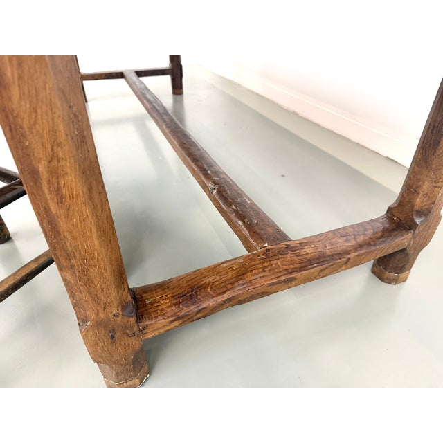 Antique French Farmhouse Table in Oak, 1890 For Sale - Image 16 of 18