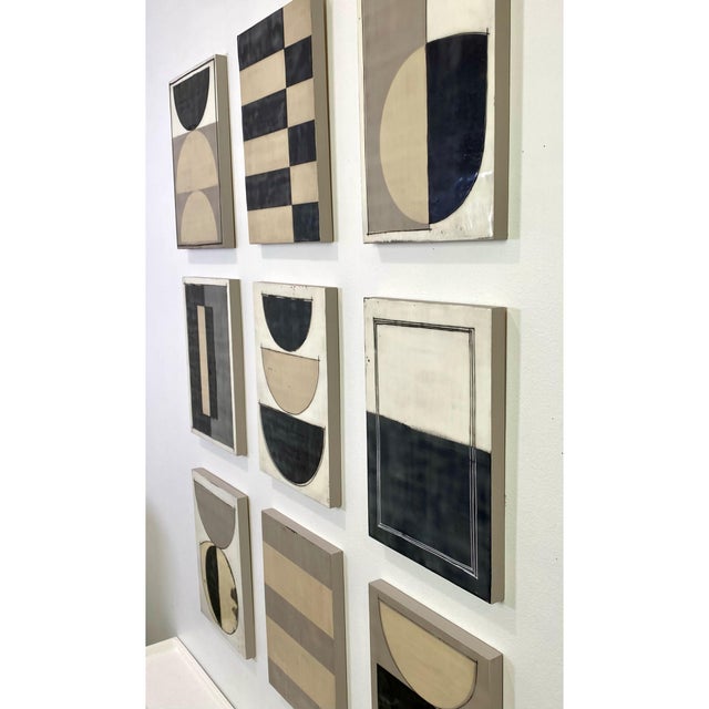 Encaustic Mixed Media Installation by Gina Cochran - "Elements" - 9 Panels For Sale - Image 11 of 11