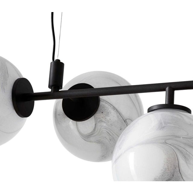 Black Mid-Century Modern Starburst Chandelier in Black Metal & Glass from Cassina For Sale - Image 8 of 10