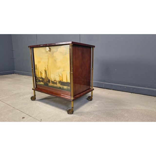 Mid-Century Modern French Bar Cabinet, 1960s For Sale - Image 9 of 15