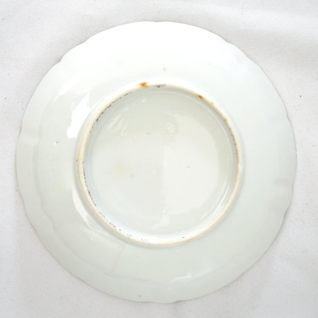 Rose Antique Chinese Rose Mandarin Porcelain Dish c.1850 Hand Painted Famille Rose 5.5" For Sale - Image 8 of 9