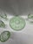 Vintage Vaseline / Uranium Green Pressed Glass Decanter and Cordial Set With Tray - 8 pcs For Sale - Image 6 of 11