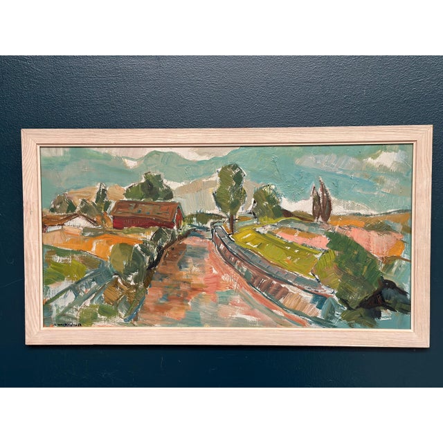 Sture Haglundh, Landscape, 1950s, Oil Painting on Panel, Framed For Sale - Image 13 of 18