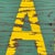 Vintage Green & Yellow "Sale" Wooden Sign For Sale In New York - Image 6 of 7