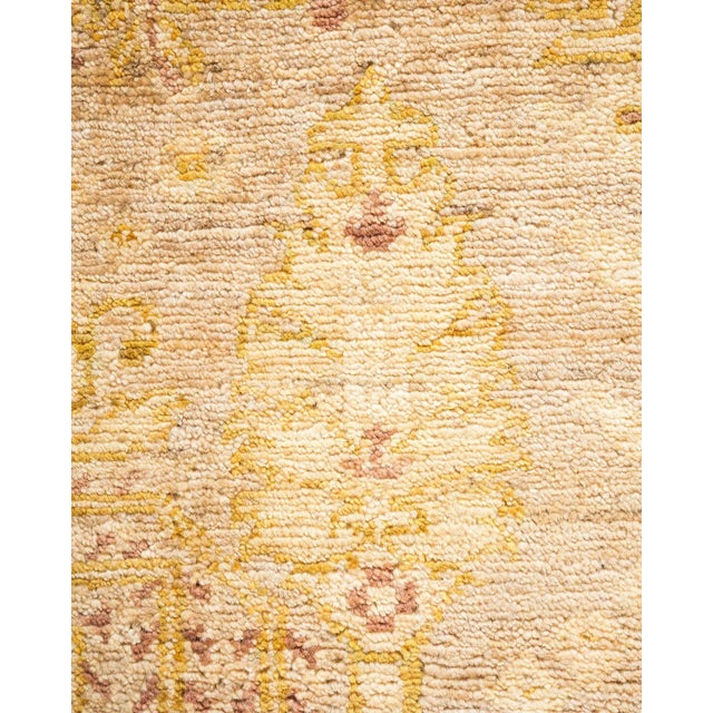 Contemporary Vintage Tribal Hand Knotted Wool Area Rug, Sand - 6'2" X 9'1" For Sale - Image 3 of 9