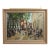 Large French Artist Signed Oil Painting on Canvas of Courtyard For Sale