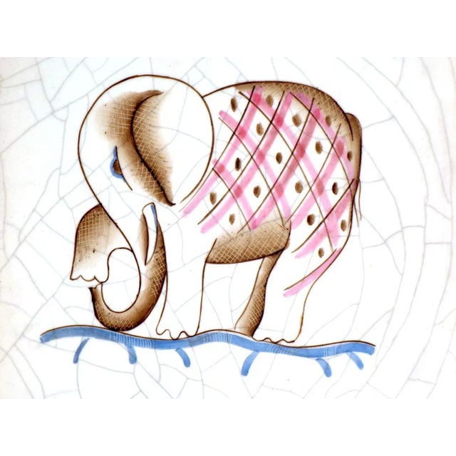 Pottery Tiles with Red Frames by Giovanni Gariboldi for Richard Ginori San Cristoforo, 1930s, Set of 2 For Sale - Image 6 of 10