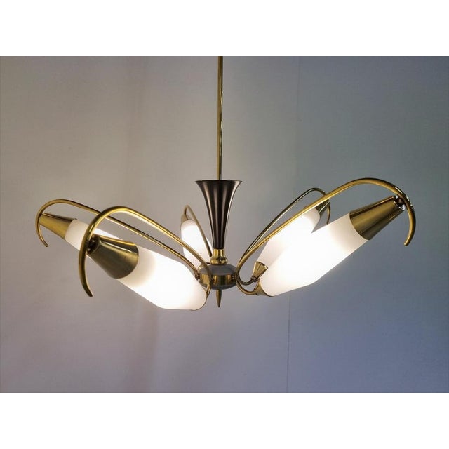 Mid-Century Italian Chandelier, 1960s For Sale - Image 3 of 12