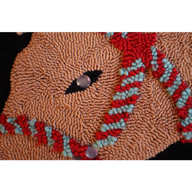 Textile Vintage 2003–2004 Judi Boisson Hand-Hooked Equestrian Horse & Saddle Velvet Pillow Covers – Pair For Sale - Image 7 of 18