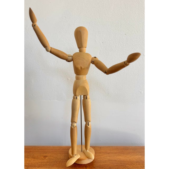 Late 20th Century Late 20th Century Wooden Artists Articulating Figure For Sale - Image 5 of 5