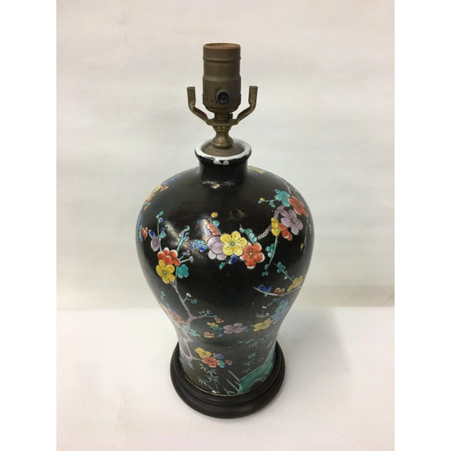 Chinese 1970s Multicolor Cherry Blossom Table Lamp For Sale - Image 3 of 5
