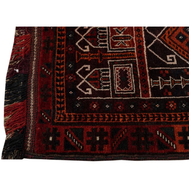 1960s Vintage Persian Scatter Rug, 3'1" X 4'8" For Sale - Image 5 of 9