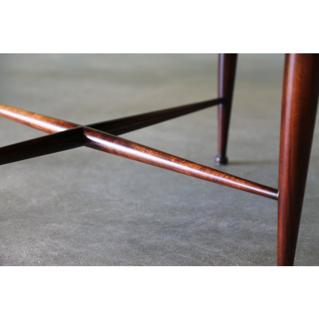 Edward Wormley for Dunbar Brown Leather Thebes Stools, 1950s - A Pair For Sale - Image 9 of 15