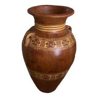Extra Large Tuscan Terracotta-Style Decorative Floor Pot For Sale