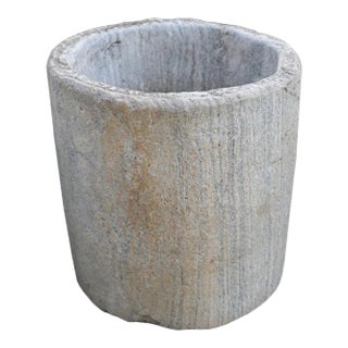 Vintage Old Chinese Granite Modern Planter Pot For Sale