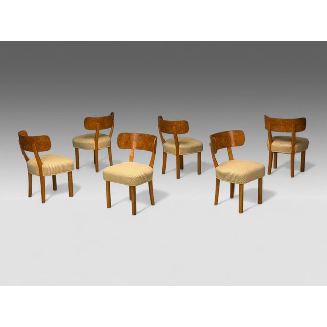 Axel Einar Hjorth, Nordiska Kompaniet, Swedish Mid-Century Modern, Birch, Rare "Birka" Chairs, Sweden, 1930s A rare and...