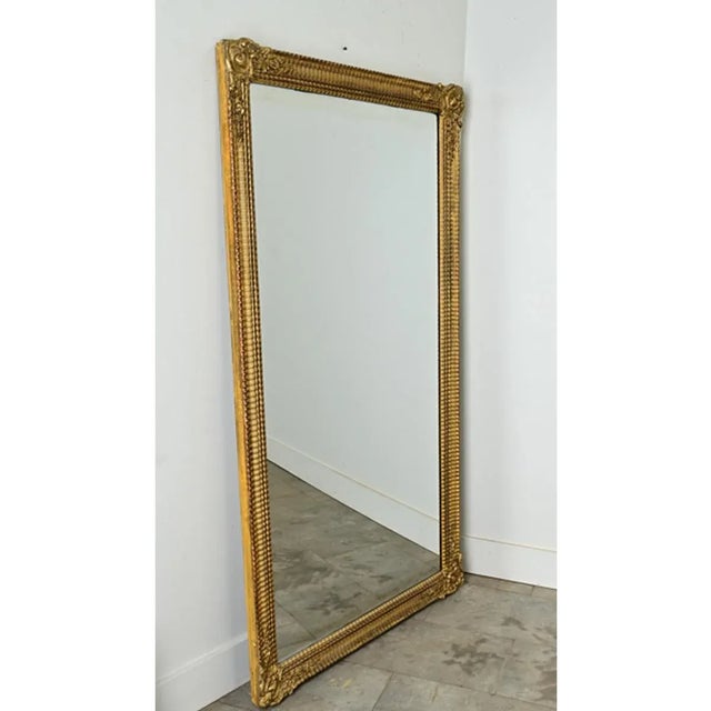 Gold French 19th Century Louis XVI Gold Gilt Mirror For Sale - Image 8 of 10