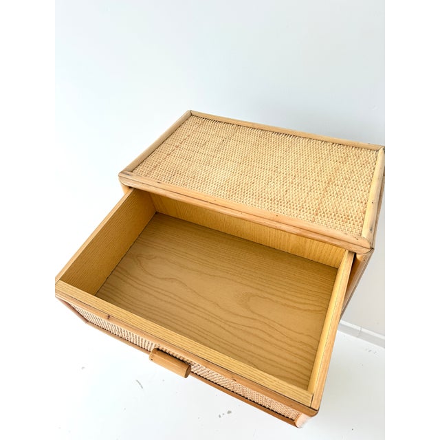 Vintage Rattan Wicker 6-Drawer Dresser, 1960s For Sale - Image 6 of 12