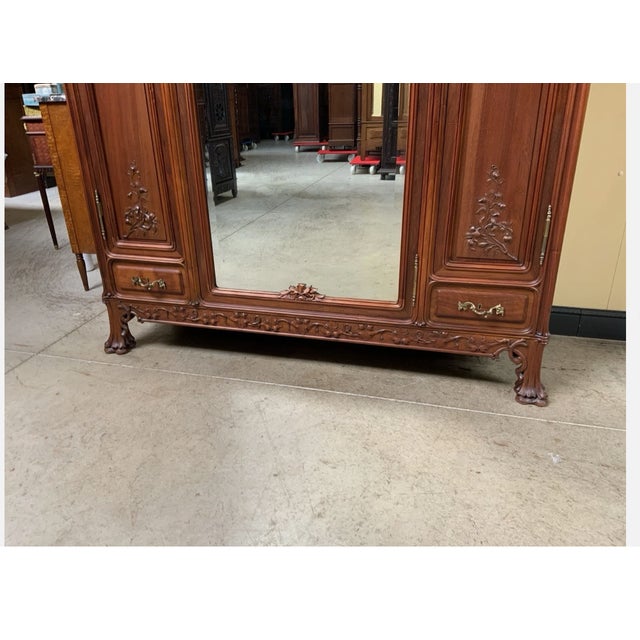 Antique Art Nouveau Wardrobe from École Nancy, 1910 For Sale - Image 11 of 12