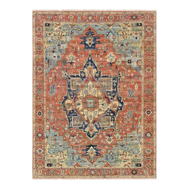 Serapi Wool Rust Area Rug- 6' 0'' X 6' 0'' For Sale
