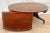 Brown Vintage Weiman Mahogany Oval Coffee Table Brown Tooled Leather Top Federal Style For Sale - Image 8 of 14