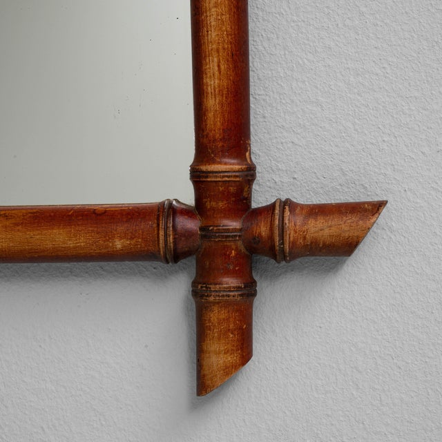 19th Century French Faux Bamboo Mirror For Sale - Image 14 of 18